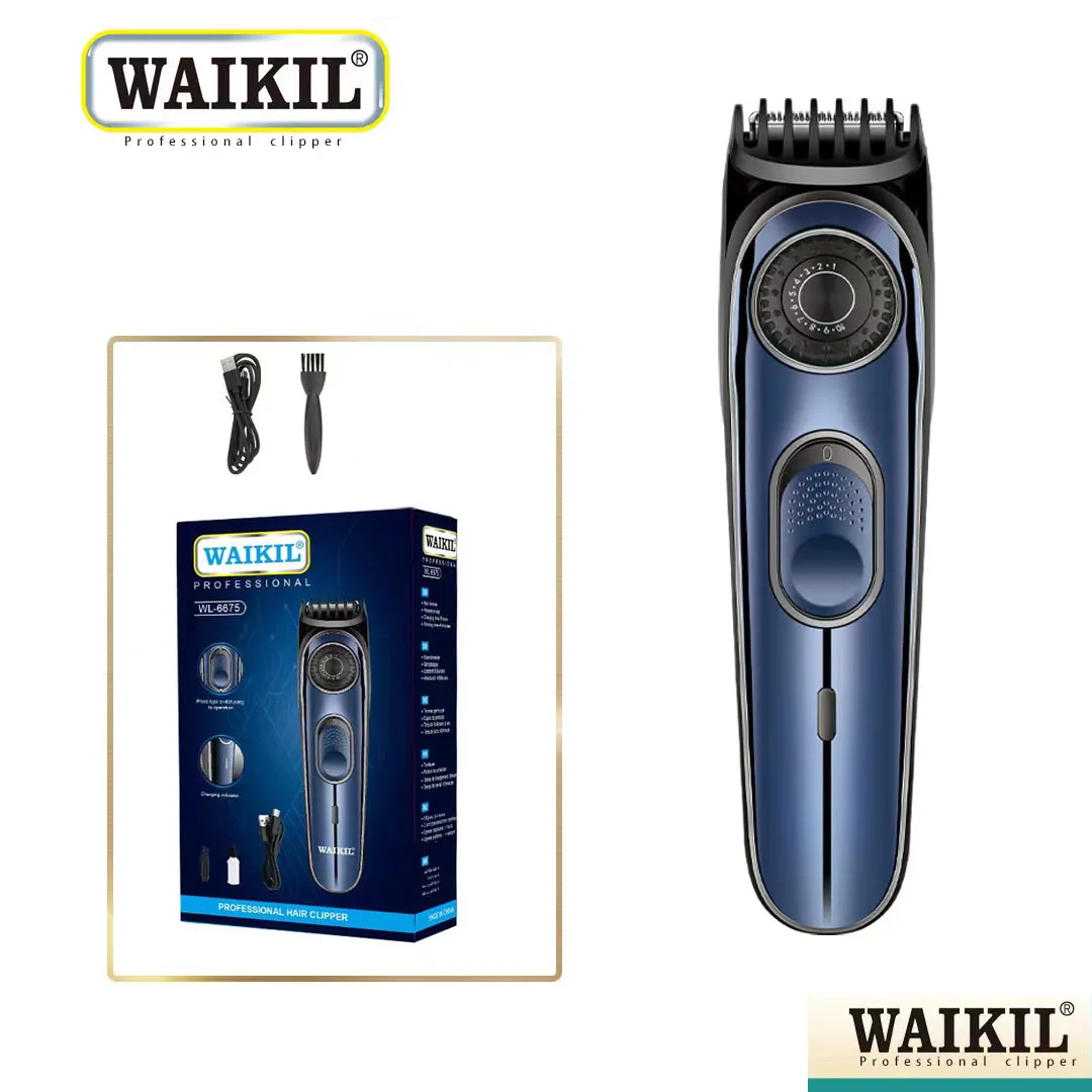 WAIKIL New Multi functional Men's Electric Hair clipper USB rechargeable portable hair clipper head hair and beard trimmer