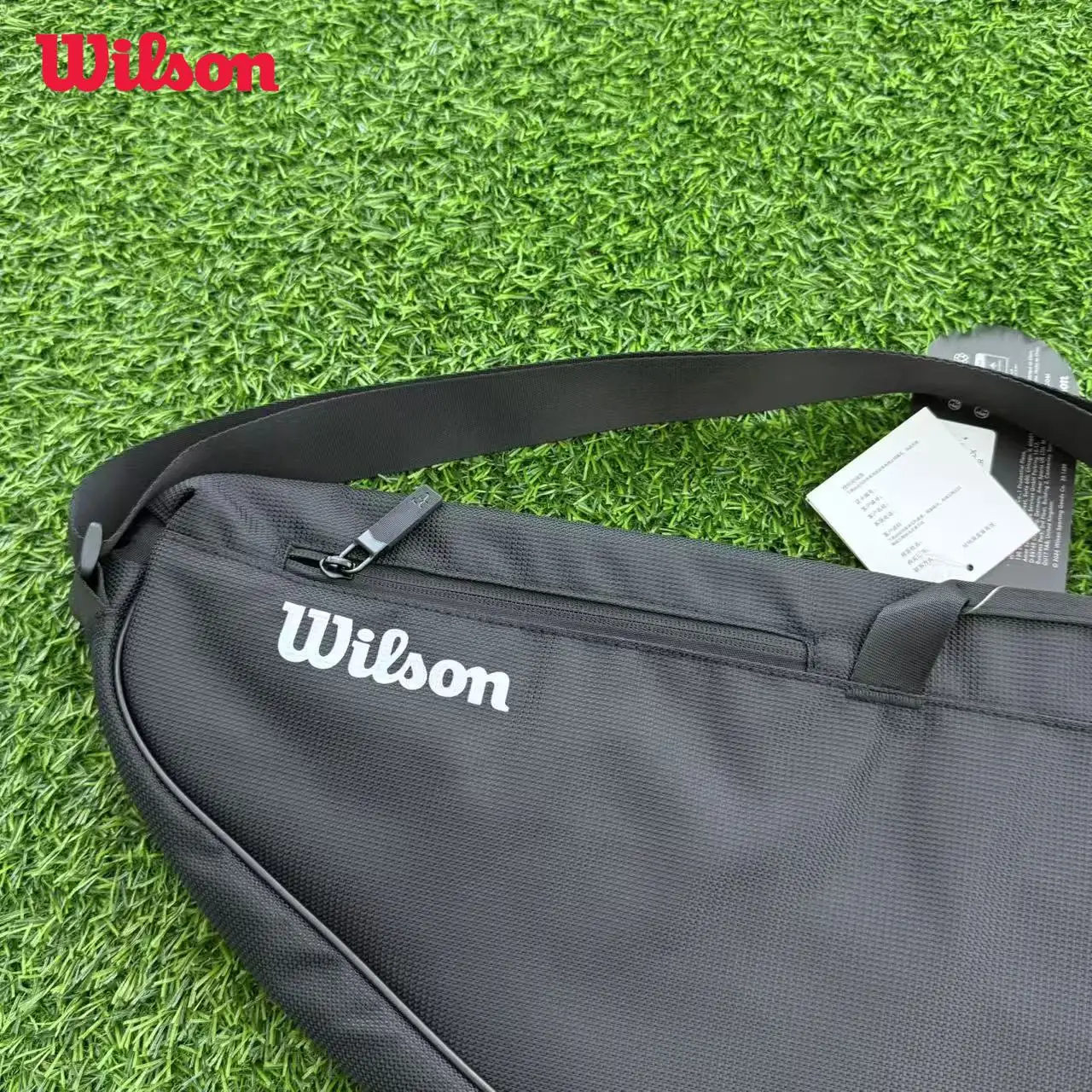 Wilson RF Racquet Cover Black Tennis Racket Cover for Men and Women Single Tennis Racket Bag Single Shoulder Tennis Bag
