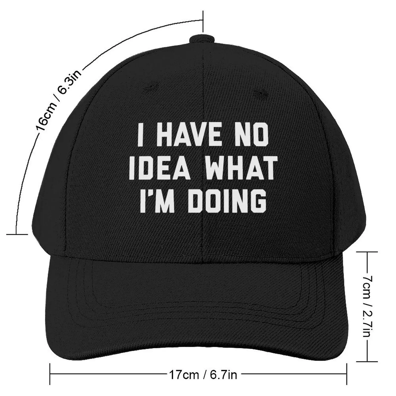 No Idea What I'm Doing Funny Quote Baseball Cap sun hat Christmas Hat Hat Beach Baseball Men Women's