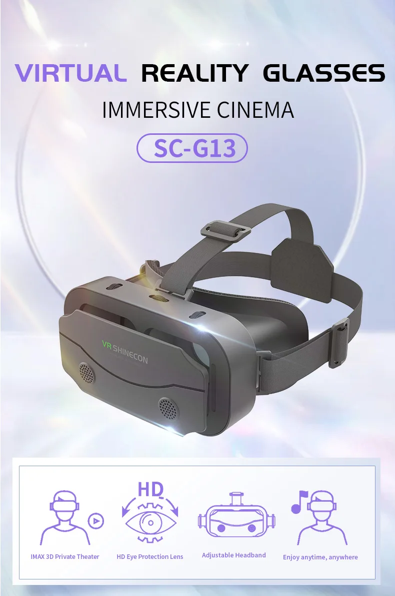 3D-Virtual-Reality-VR-Brille für Telefon, mobile Smartphones, 7-Zoll-Headset, Helm, Spiel mit echter Viar-Brille, Objektive für Mobilgeräte – Detail 40