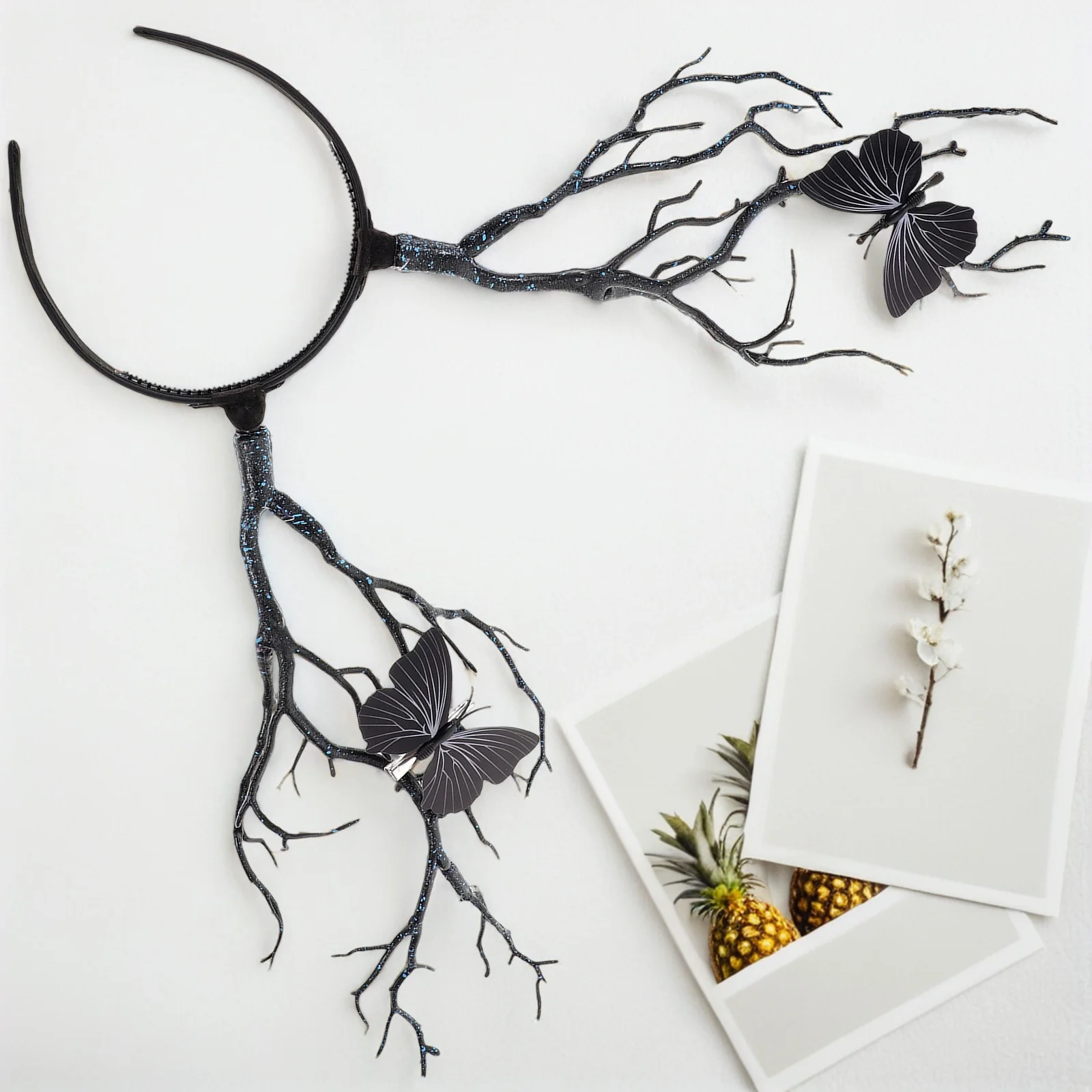 

Silicone Antler Branches Headband Girls Halloween Headdress Cosplay Hair Accessories Durable Comfortable Texture Photo Prop