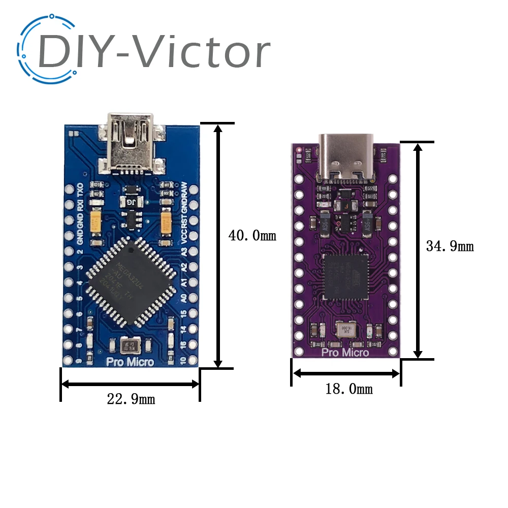 Módulo Pro Micro 3,3 V 8Mhz para Arduino ATmega32U4 5V/16MHz con cabezal de Pin de 2 filas para Leonardo, nuevo