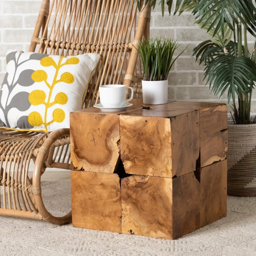 Studio Eldora Natural Teak Root End Table, One Size