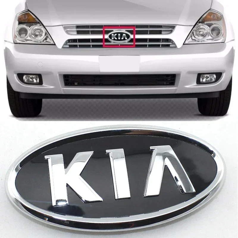 Car Front Grille Logo for KIA K2 K3 KX3 K4 K5 Cerato Forte Carnival Stinger Optima Ceed Senda Sorento Rear Trunk Emblem Stickers view 3