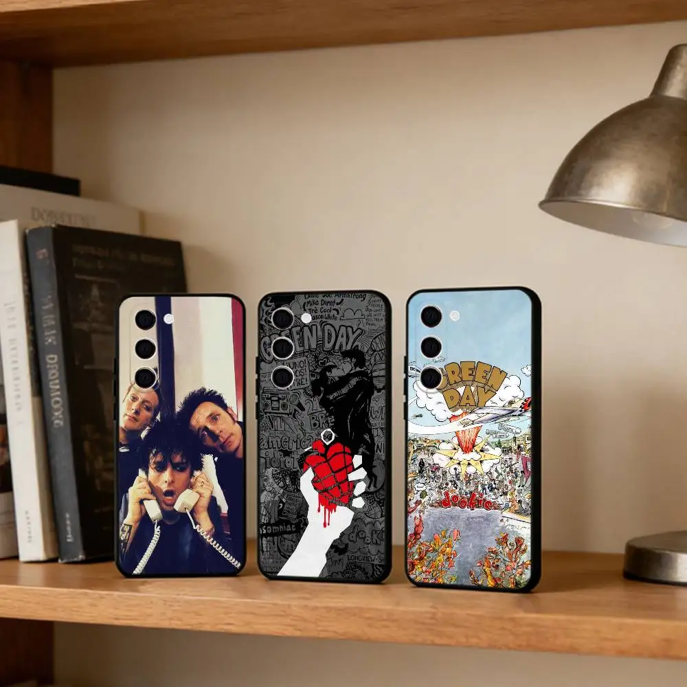 

G-Green Day Band Phone Case For Samsung Galaxy A73,21,22,32,71,53,52,51,80,5G Soft Black Cover