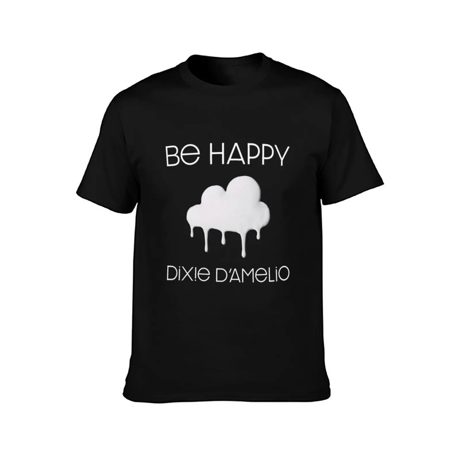 be happy dixie damelio T-Shirt, Summer Casual Cotton Tee, Oversized Streetwear Tops, Vintage Graphic Print, Unisex Men Women