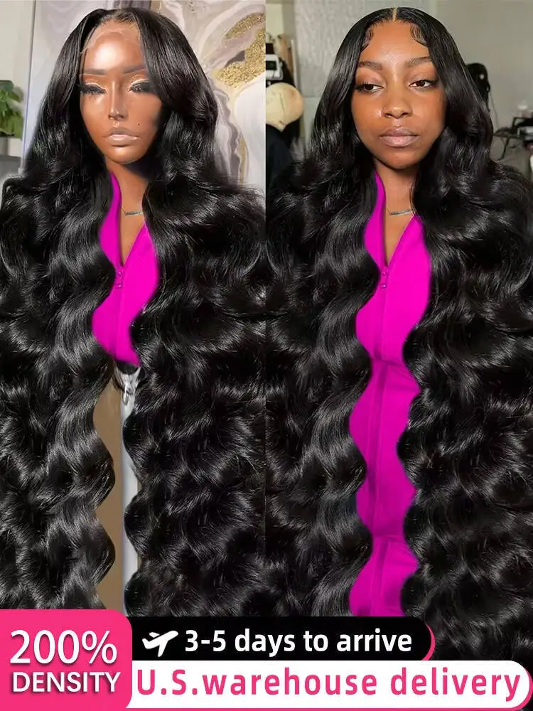 

40 42 Inch 200 Density Body Wave Human Hair Wigs Chocolate Brown Lace Front Wig 13x6 Hd Lace Frontal Wig for Black Women Choice