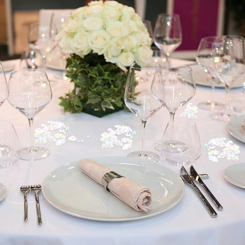 4000 قطعة بلورات مبعثر طاولة الزفاف بلورات الزخرفية الاكريليك الماس للحرف اليدوية أحجار الراين زهرية حشو