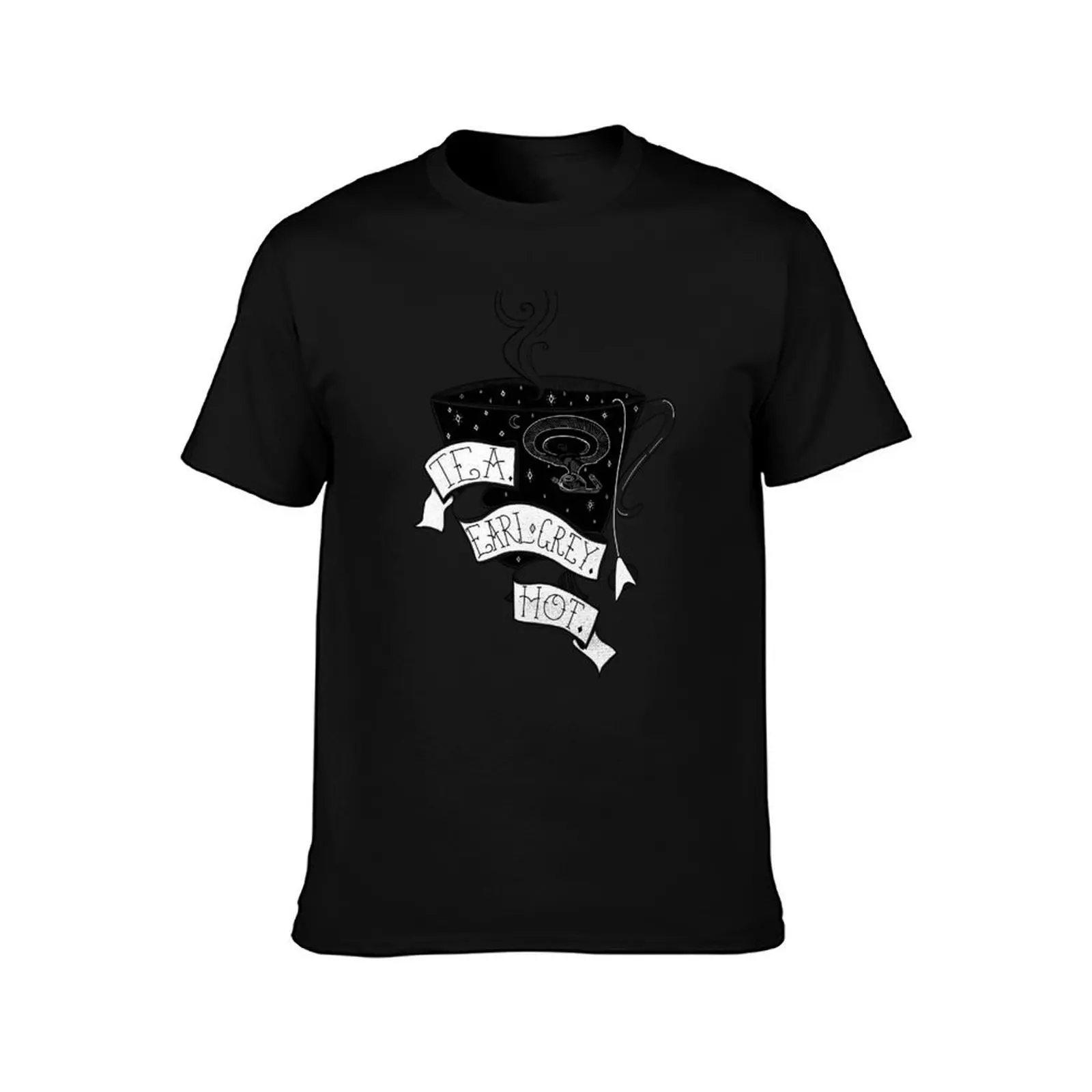 Star Trek Next Generation Artsy Earl Grey Tea Cup T-Shirt Basic Plain Tee for Spring and Summer T-Shirt