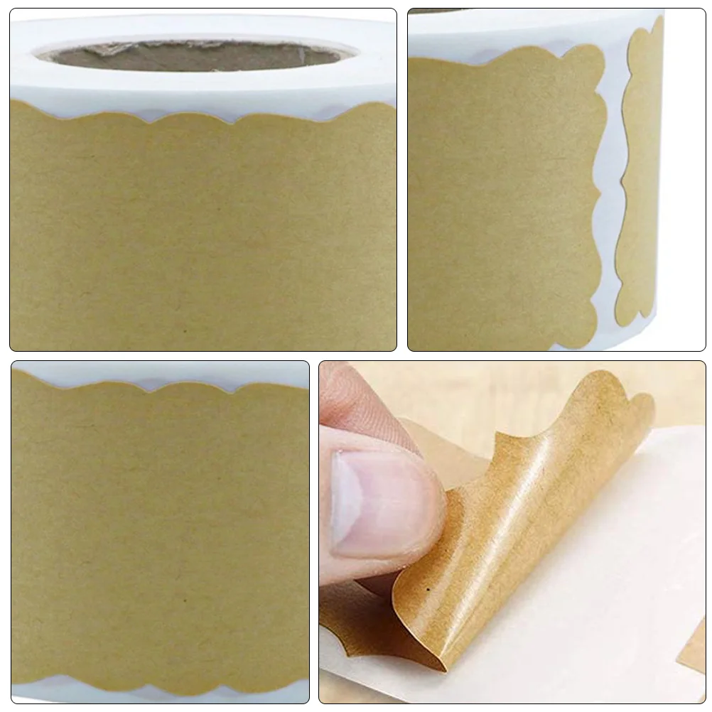 Blank Kraft Paper Sealer Gift Stickers Label Labels Sealing Packing Baking Packaging