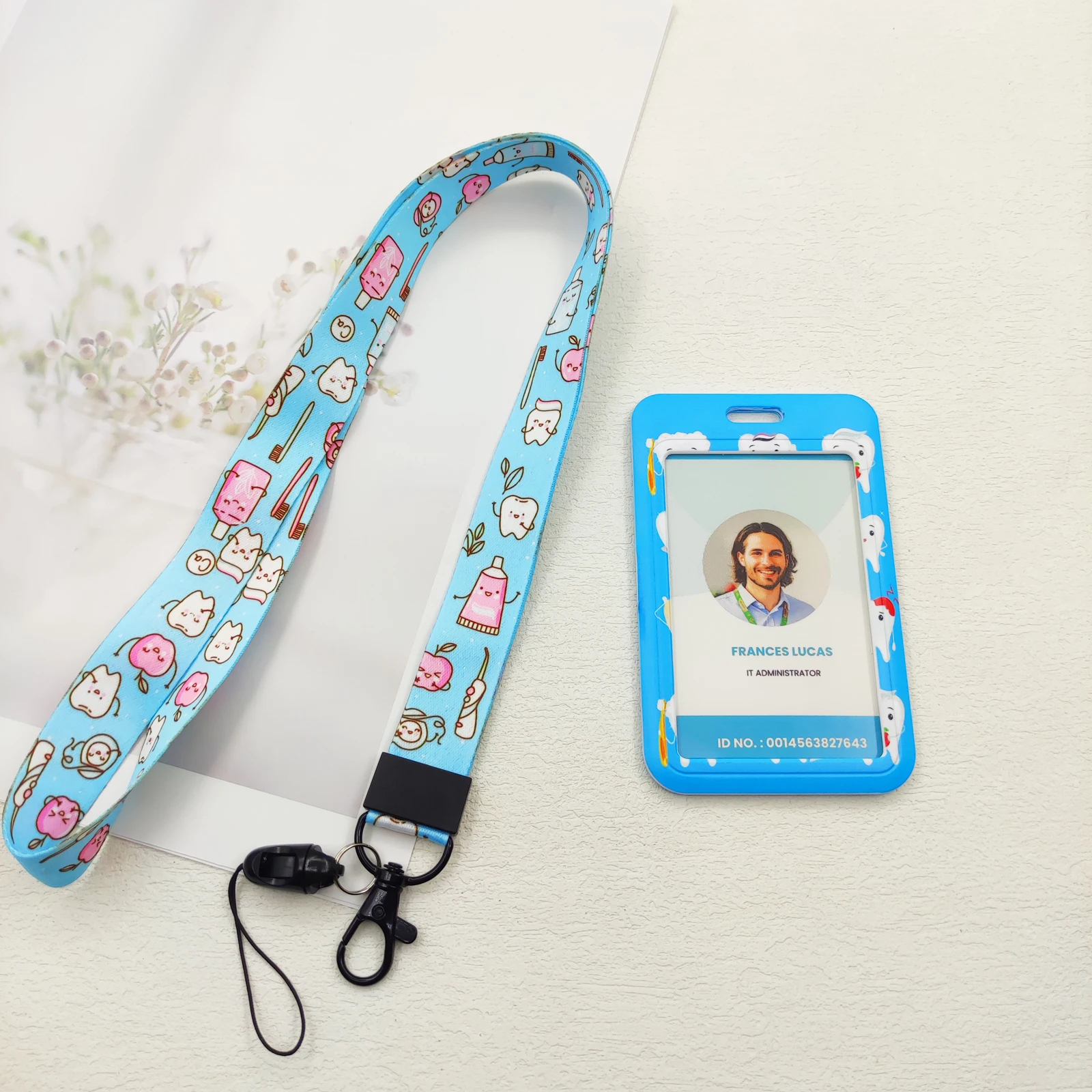 Zahnarzt Lanyard Kartenhalter Schlüsselanhänger Arzt Abzeichen Halter Umhängeband Frauen Lariat Telefon Seil Ausweishalter Zubehör – Detail 12