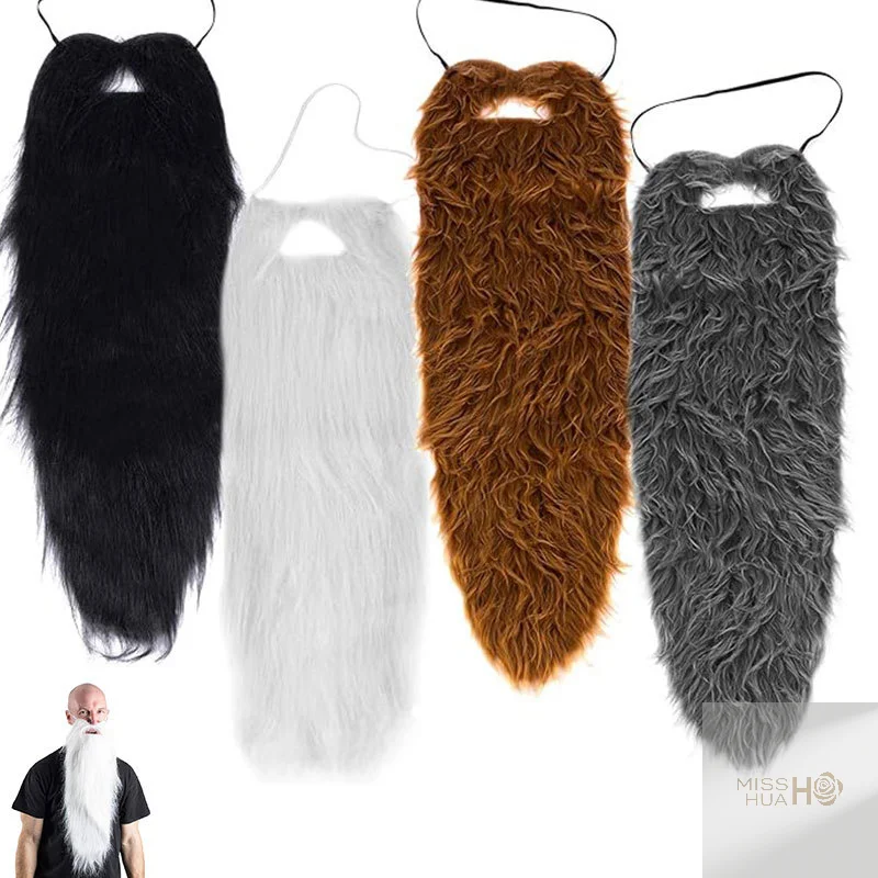 HUA HUA nepbaard aankleden met elastisch touw gezichtshaar cosplay nep snor voor toneelvoorstelling vakantie maskerade feestelijk