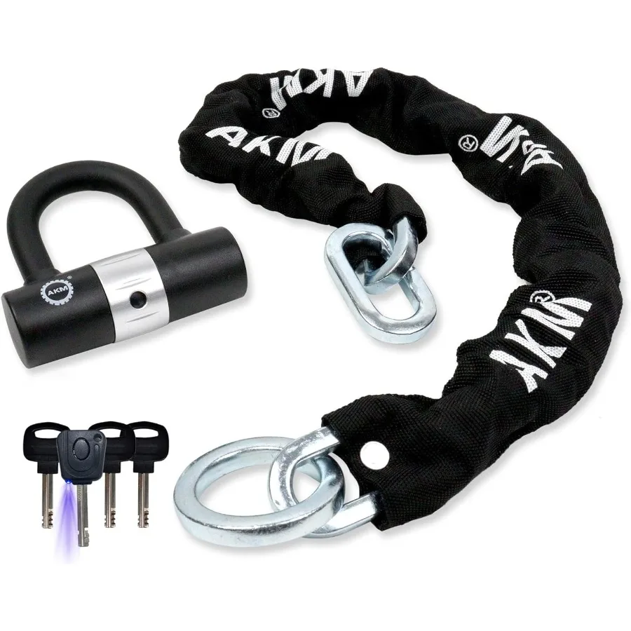 

Сверхмощный противоугонный велосипедный замок, 3 фута, длина 90 см, прочные цепи толщиной 10 мм и U-образный замок 16 мм для велосипедного скутера, мопеда, мотоцикла