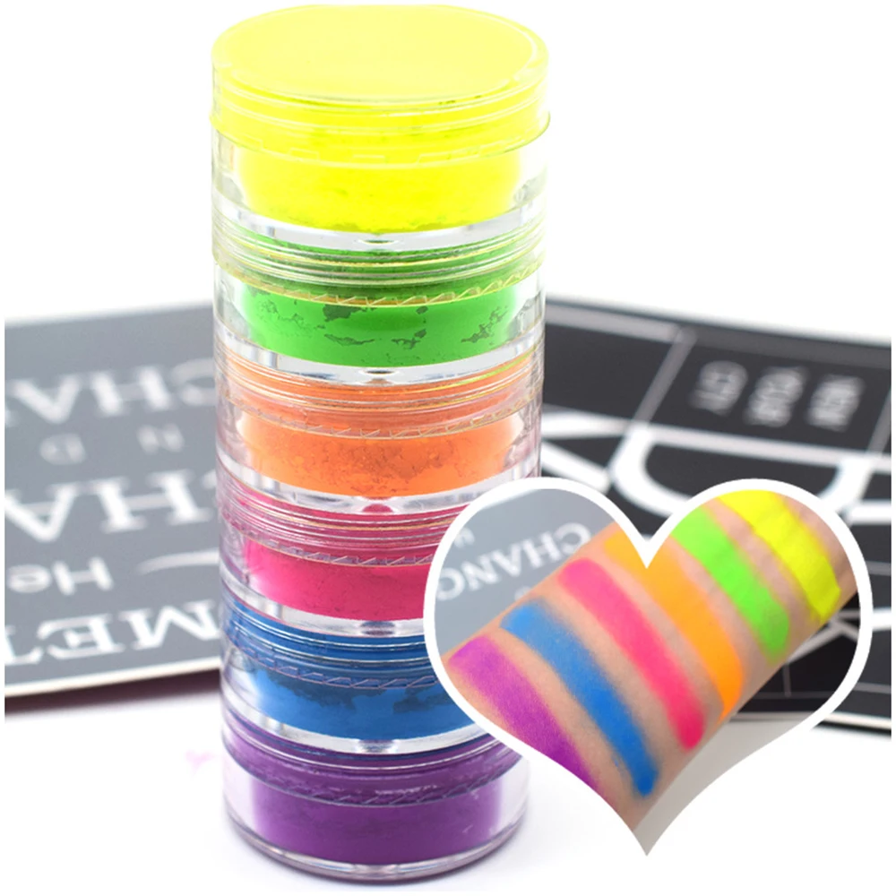 Colors Neon Eyeshadow Luminous Eyeliner Lip Makeup Cosmetic Fluorescent Pigment Glow In The Dark Eye Shadow Fashion Eye Makeup