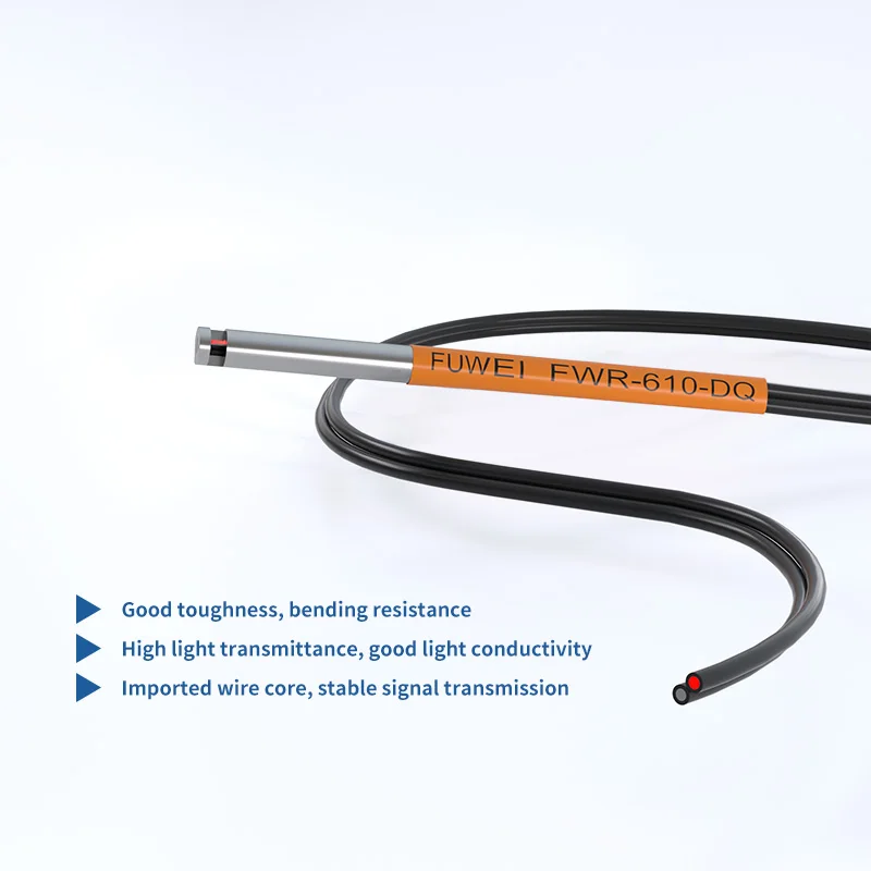 FUWEI FWR-610-DQ خاص الألياف البصرية الاستشعار الأشعة تحت الحمراء التحقيق الزاوية اليمنى الكوع بلا أسنان الجانب الباعثة للضوء انعكاس منتشر