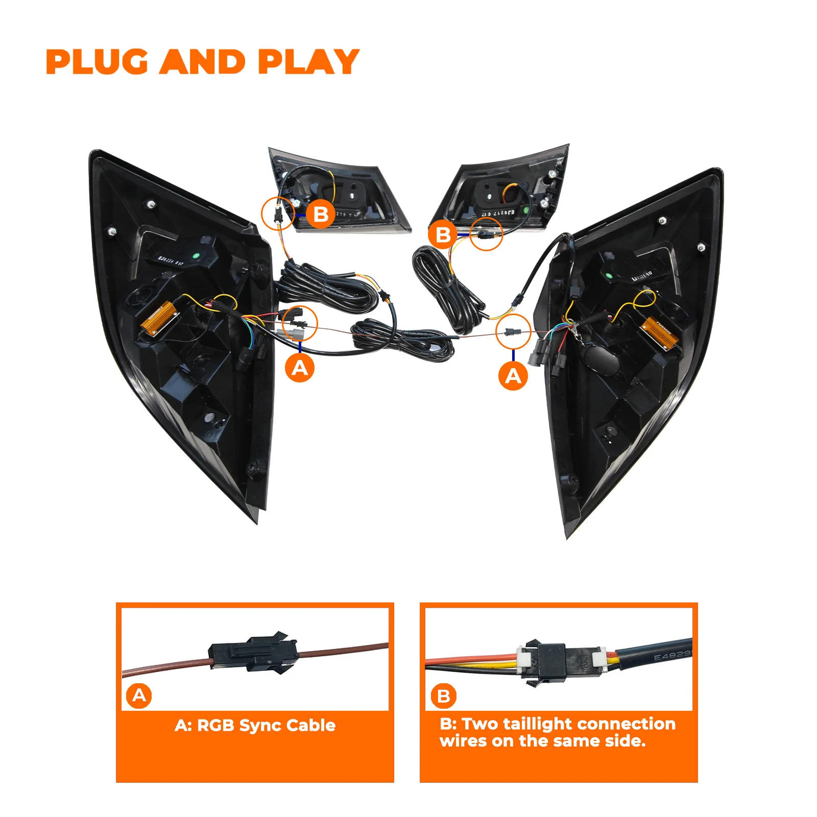 Sewiyolin سيارة مصباح ليد خلفي الجمعيات لهوندا سيفيك FK7 / 8 2016-2021 RGB السيارات الضباب DRL الفرامل بدوره مصباح إشارة التوصيل والتشغيل #6