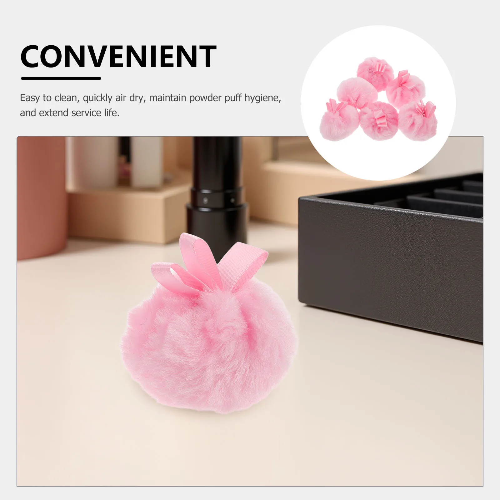 พัฟแต่งหน้า 6 ชิ้น แบบนุ่ม ขนาดใหญ่ รูปทรงกลม ซักได้ สำหรับทาแป้งพัฟ บลัชออน ใช้ได้ทั้งหน้าและผิวกาย เหมาะสำหรับพกพา