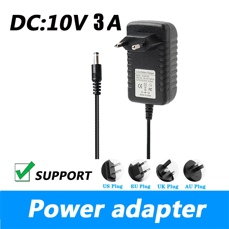 AC100-240V DC 10V 3A Switch Router Starter Power Adapter UK Plug AU Plug 5.5*2.1MM Power Supply