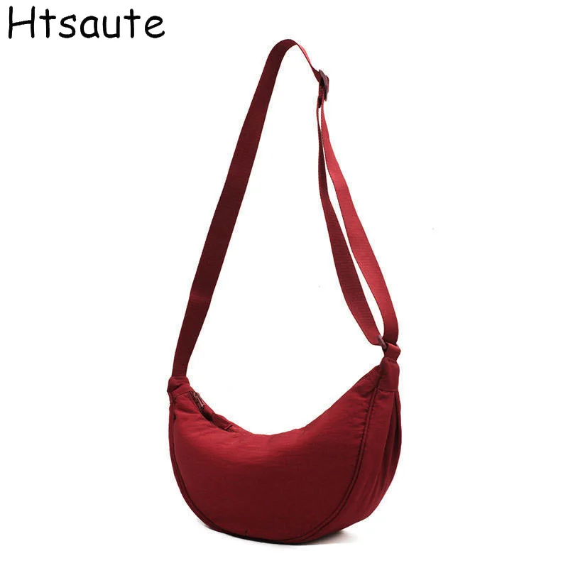 

New Crossbody Bag Women Large Capacity Casual Nylon Shoulder Bags Versatile Nylon Dumpling Bag for Women Autumn Winter Fashion