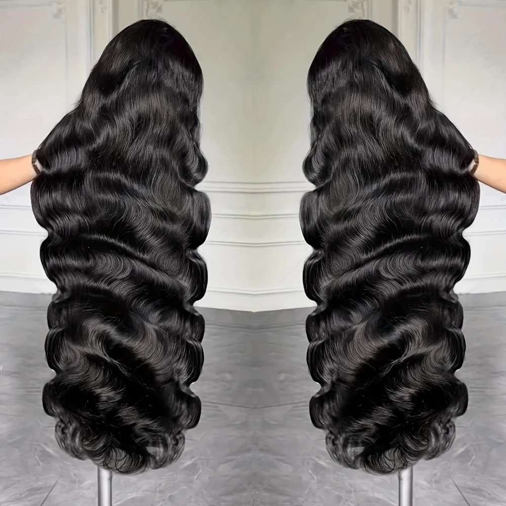 

40-дюймовый парик из натуральных волос с эффектом Body Wave, 13x6 13x4 HD прозрачный кружевной фронтальный парик, предварительно выщипанный, из бразильских натуральных волос, для женщин