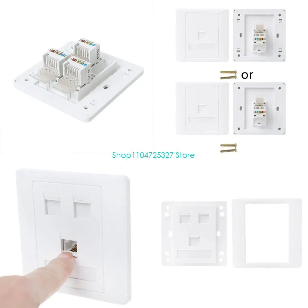 D8KF RJ45 Cable Outlet 86 Type Computer Socket Panel CAT5E Module