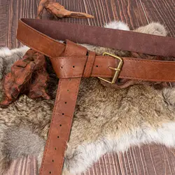 Medieval Brown Rero Faux Leather Belt Men's Viking Belt Renaissance Belts for Women Knight Belt Cosplay Costume LARP Accessories