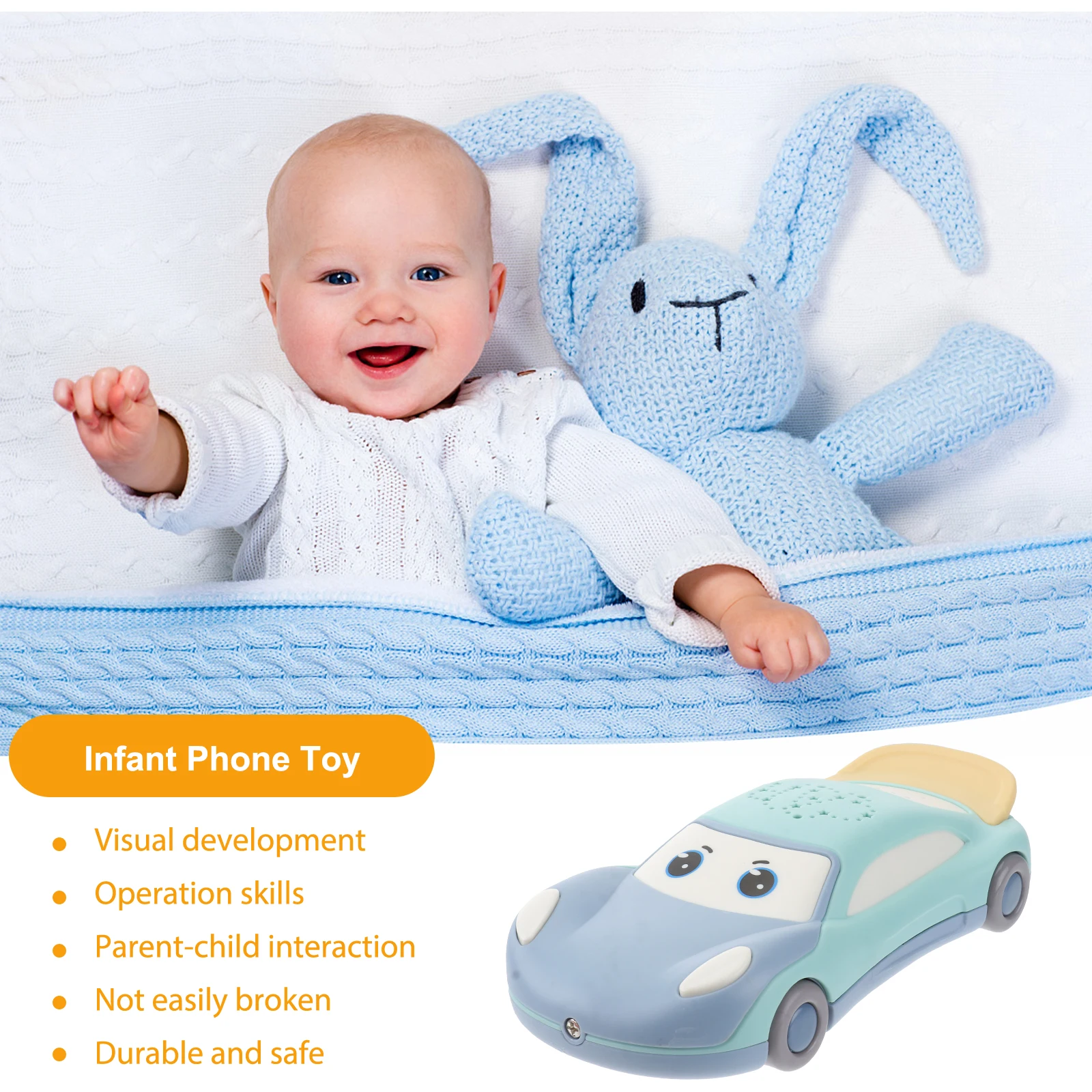 

Music Lighting Story Machine Kids Fake Phone Multifunction Plastic Telephone Toy with