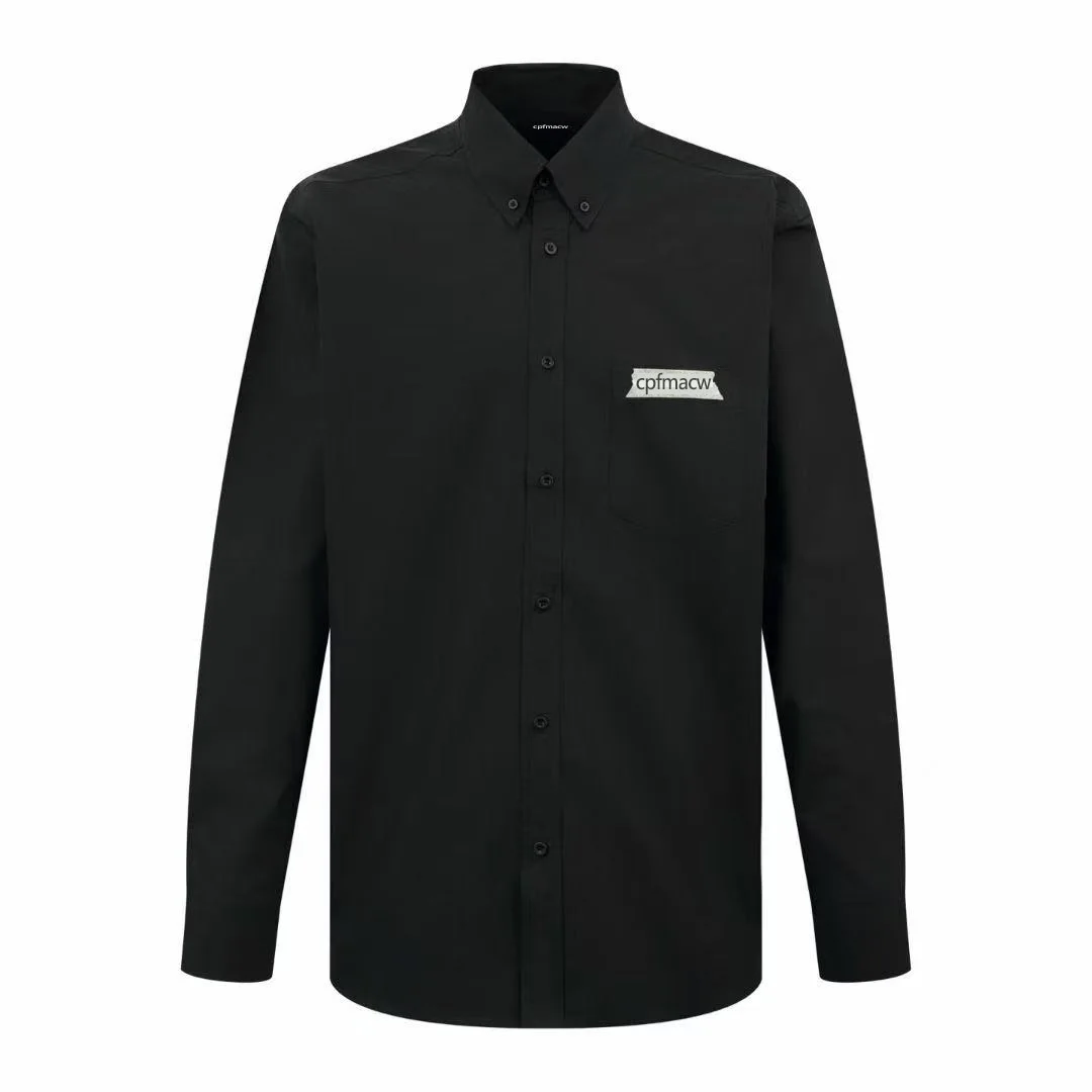 

Casual Loose Long Sve Men's irt Letter Print Faion Brand Early Spring New Sle Street Snap Date Commute op Cotton