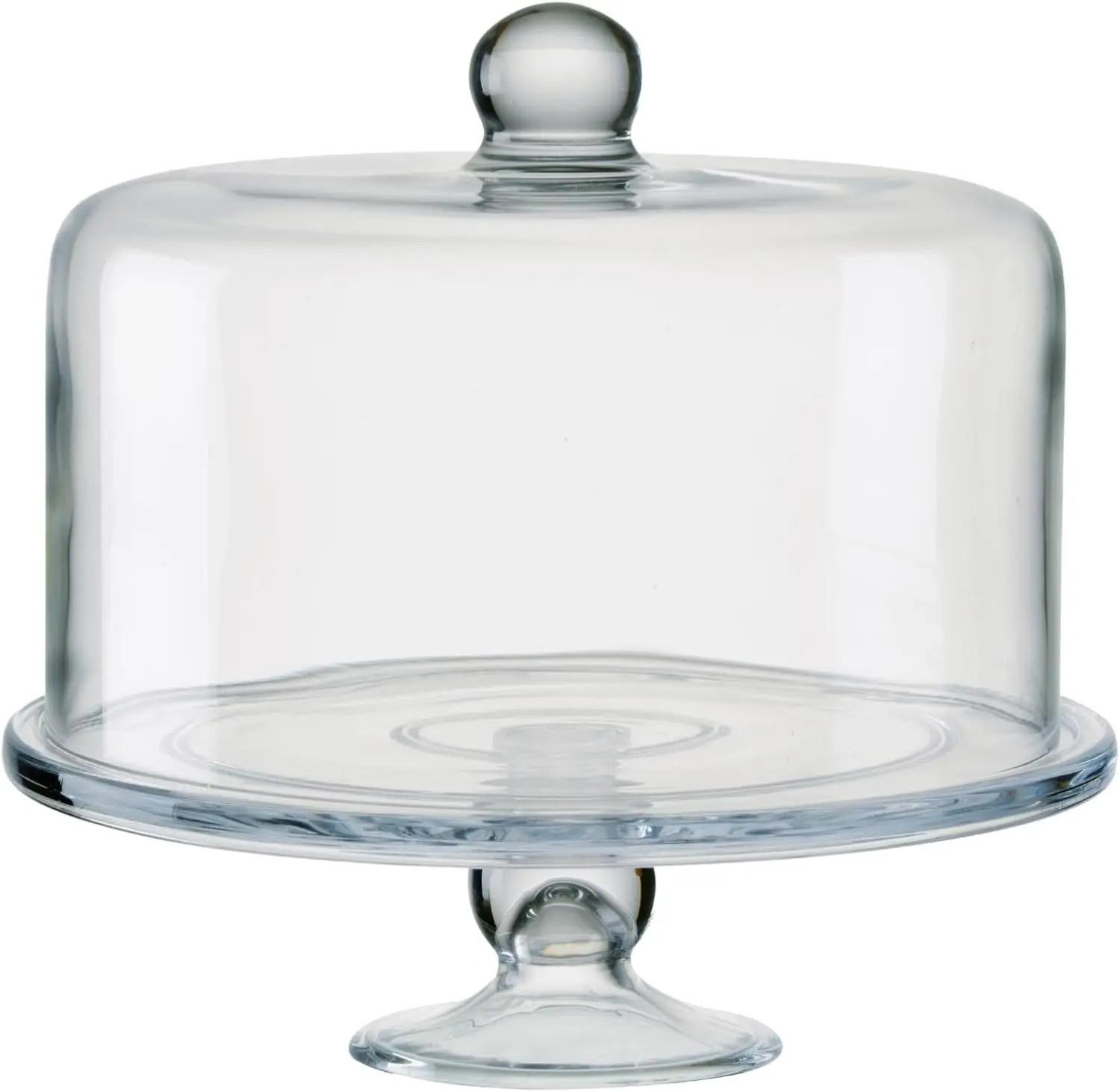 

Tall Glass Cake Stand with Straight Sided Dome - Flawless, Secure Design, Elegant Craftsmanship, Gift Ready and Durable