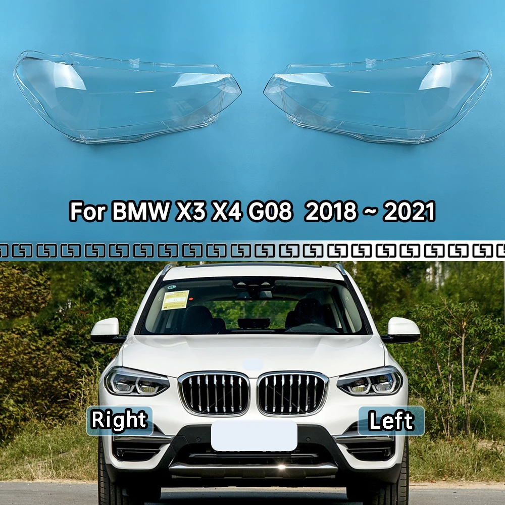 

For BMW X3 X4 X3M X4M G01 G02 G08 F97 F98 2018 2019 2020 2021 Headlight Shell Transparent Lampshade Cover Headlamp Plexiglass