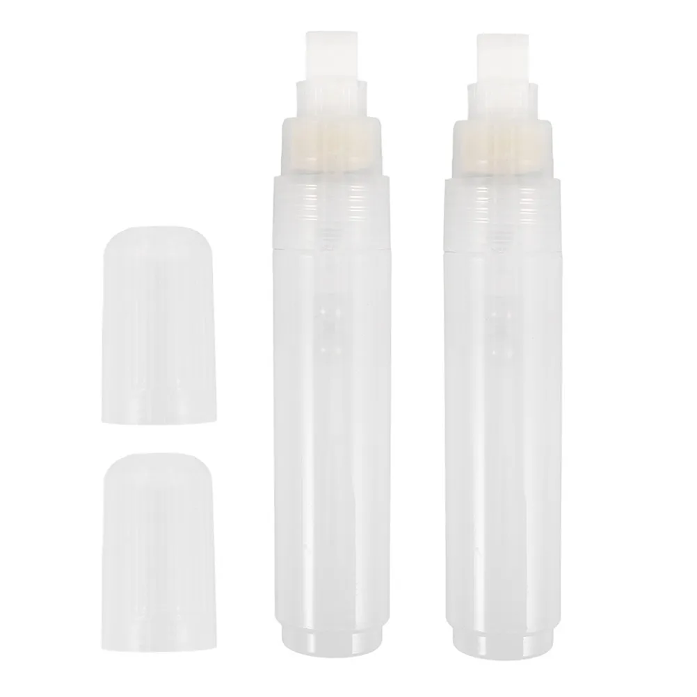 2Pcs Refillable Paint Markers Set Empty Fillable Tubes with Interchangeable Nibs for Artists DIY Crafters Liquid Chalk Oil Ink