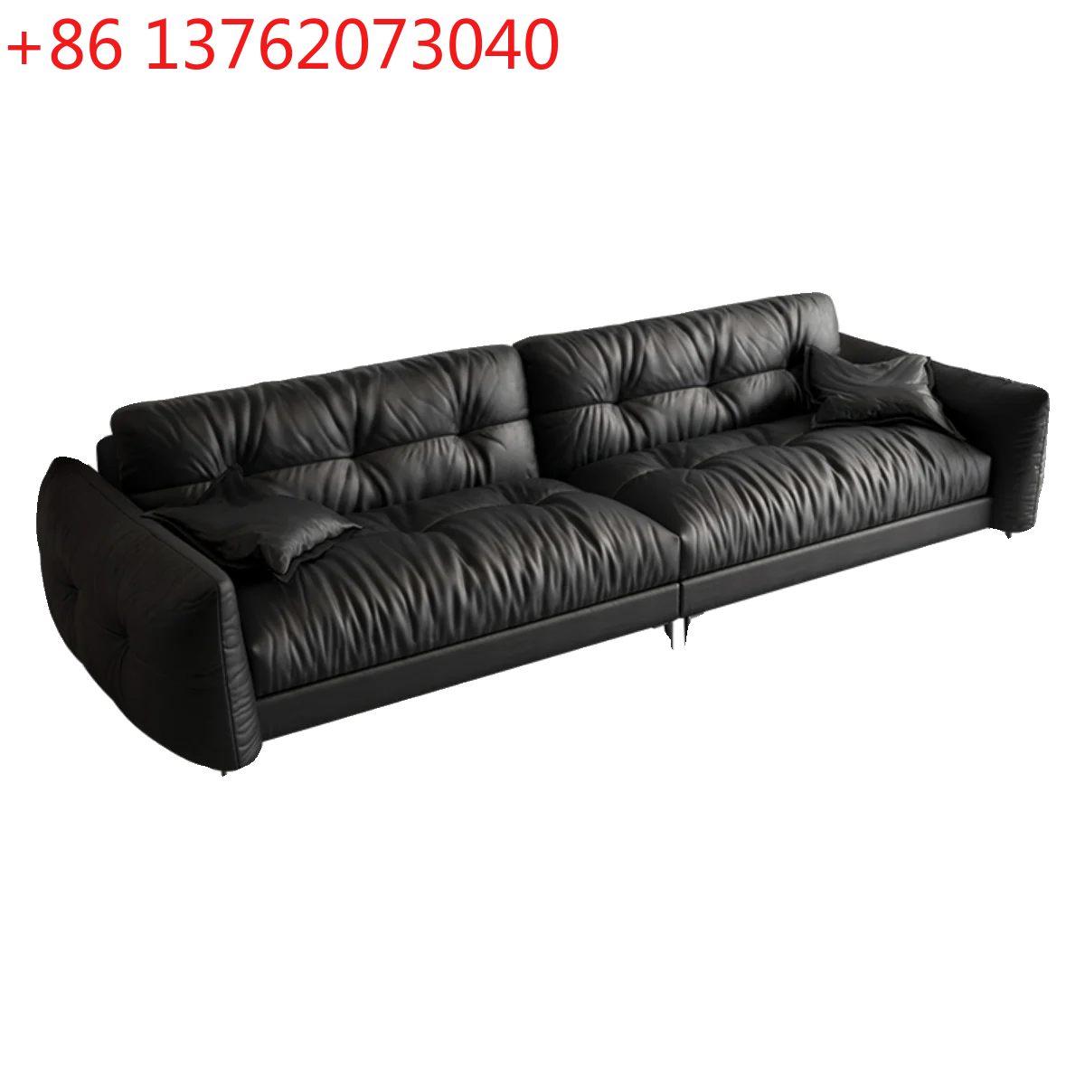 

Cream wind wabi cat scratching cloth small apartment three-person Internet celebrity straight row cloud sofa