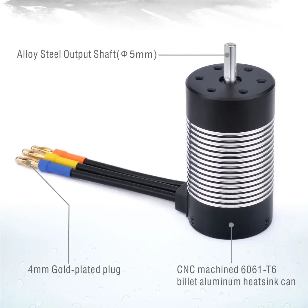 SURPASS HOBBY 3660 Waterproof Brushless Motor 3.175/5mm 2600KV 3300KV 3800KV 4300KV for 1/10 RC Drift Crawler Car Model Toy Part view 4
