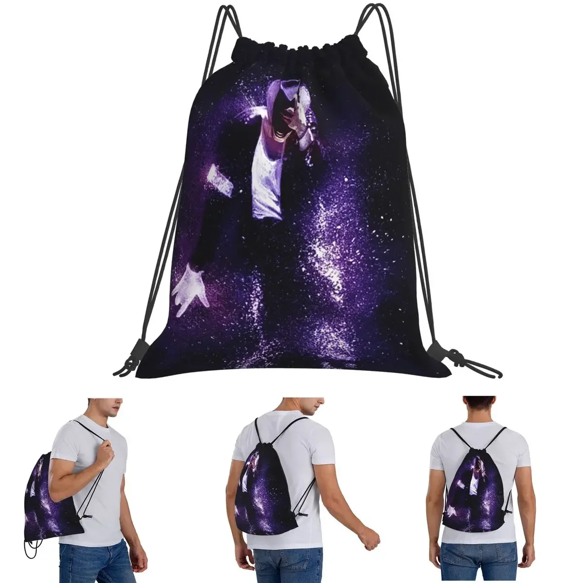 

Майкл Джексон, музыканты, певцы, танцоры, рюкзаки, повседневные портативные сумки на шнурке, сумка для обуви, сумки для книг для мужчин и женщин, школьные