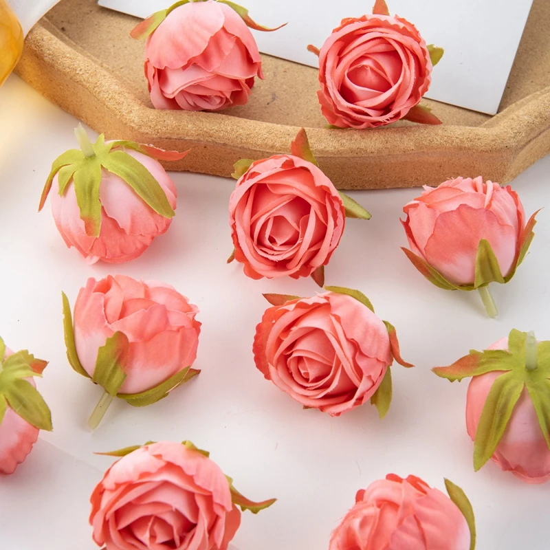 Künstliche Blumen Günstige Scrapbooking Heimdekoration Seiden-DIY-Geschenke Süßigkeitenbox Kuchen Hochzeit Outdoor Kunstrosen Valentinstagskranz – Detail 12