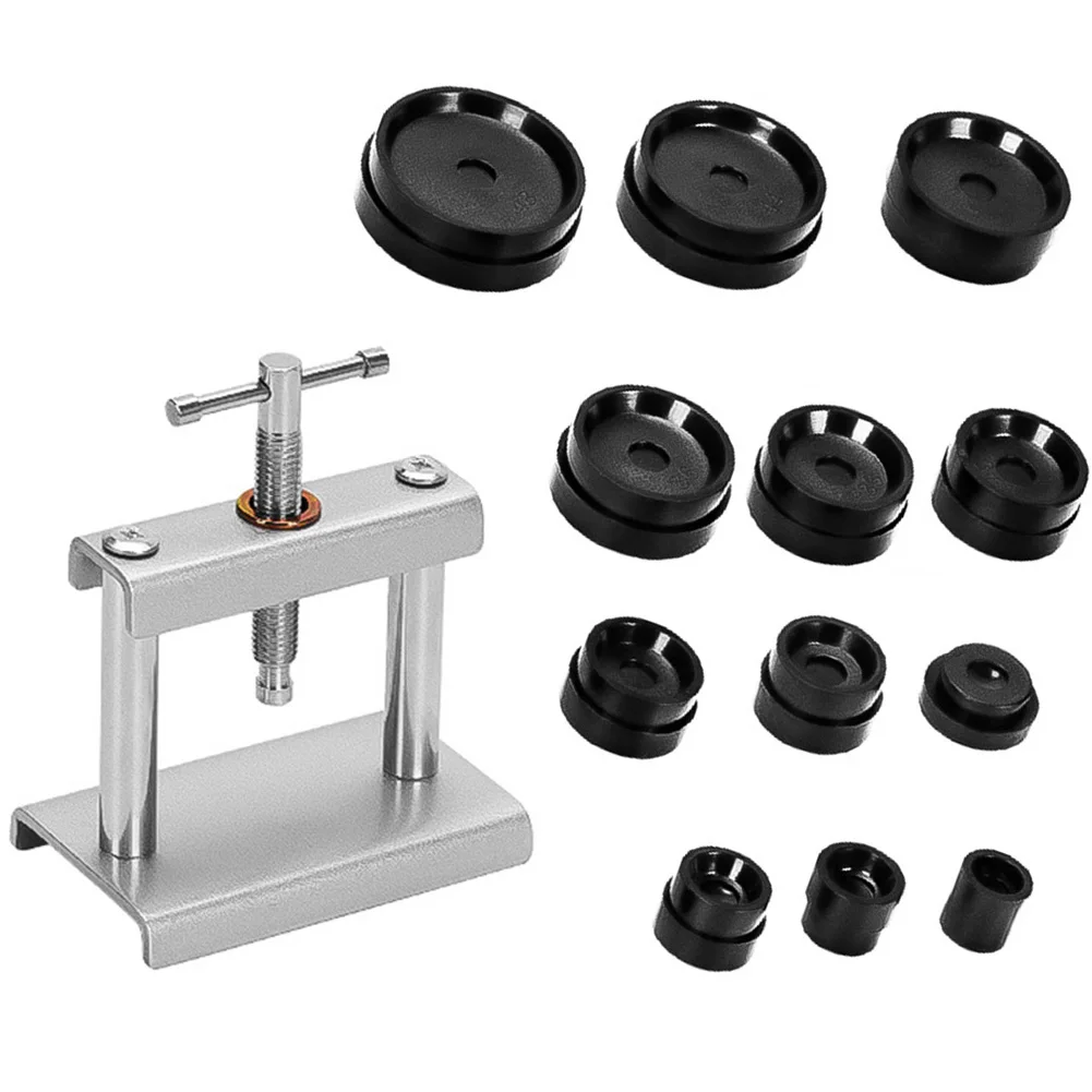 1set Watch Press Tool Watch Back Case Closer Repairing Tool Die Kit Replacement With Cleaning Accessories