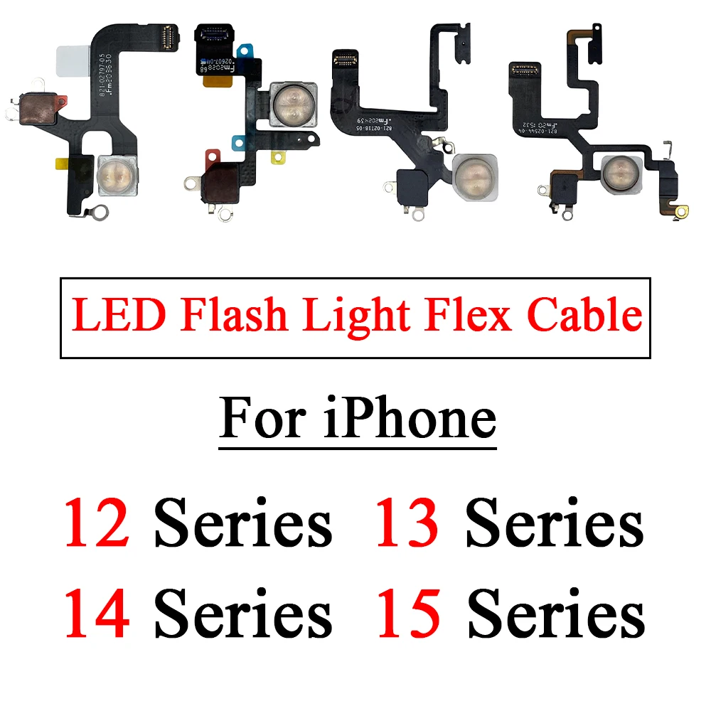 

Гибкий кабель светодиодной вспышки для iPhoen 12 13 Mini 14 15 Pro Max 14 Plus Датчик освещенности Датчик приближения Расстояние окружающей вспышки Гибкий кабель