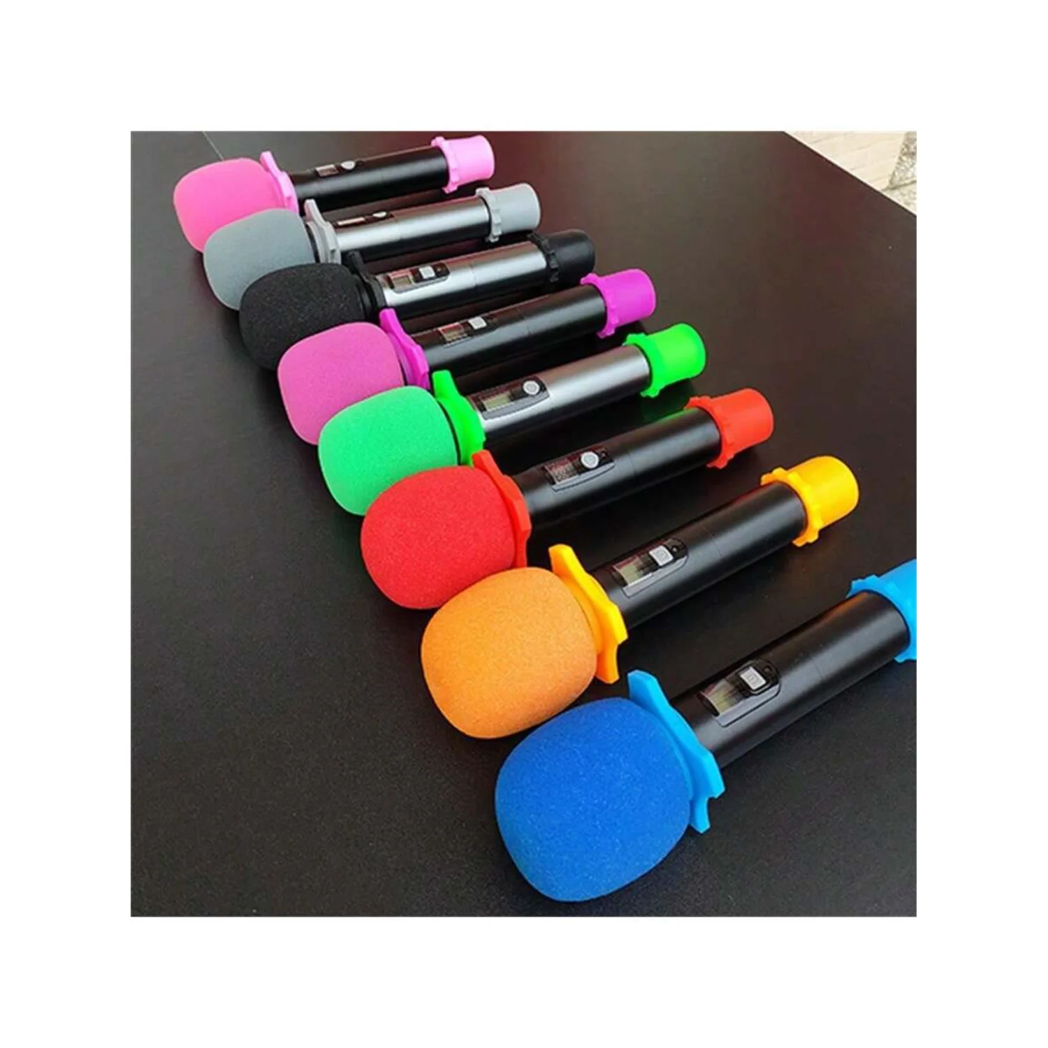 3pcs Microphone Anti-Slip Ring Protective Cover, Thickened High Density Sponge Sleeve With Breathable And Elastic Features To Pr