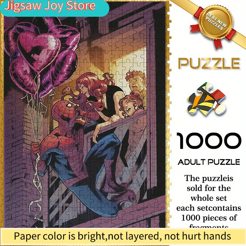 

of Seamless Puzzles Themed Around Marvel'S Spider-Man W26.1.8-12, Featuring an Interactive Scene with Spider-Man And Heart-Sha