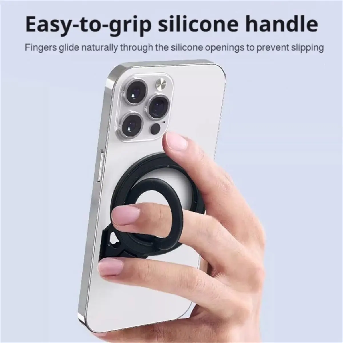 Support de téléphone pliable magnétique double face rotatif, support paresseux portable pour téléphone
