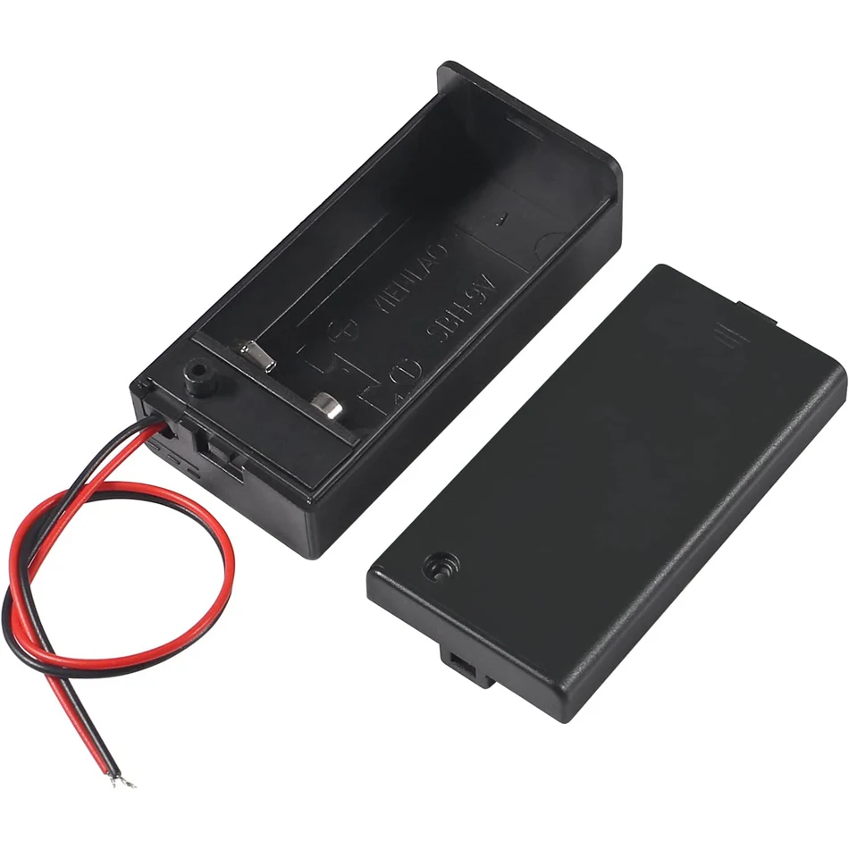 10Pcs 9V แบตเตอรี่ผู้ถือด้วยสวิทช์แบตเตอรี่9V พร้อมสวิทช์9V แบตเตอรี่ผู้ถือเก็บของที่ครอบกรณีผู้ถือ