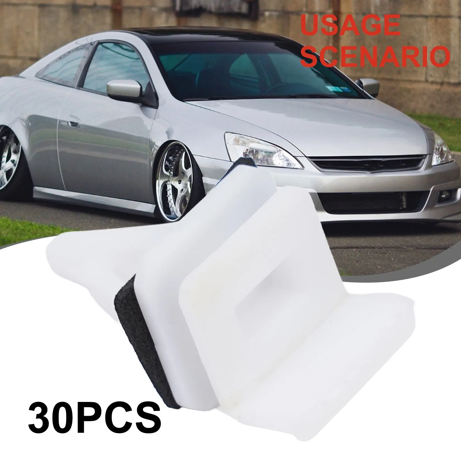 

30pcs Side Skirt Sill Seal Panel Mounting Trim Clips For Acura For Accord For Civic White High-Quality Plastic Easy Installation