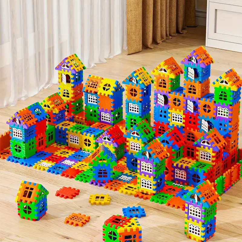 171 sztuk/partia klocki Baby Paradise House ortografia Puzzle bloki miasto DIY kreatywny Model figurki edukacyjne zabawki dla dzieci ﻿