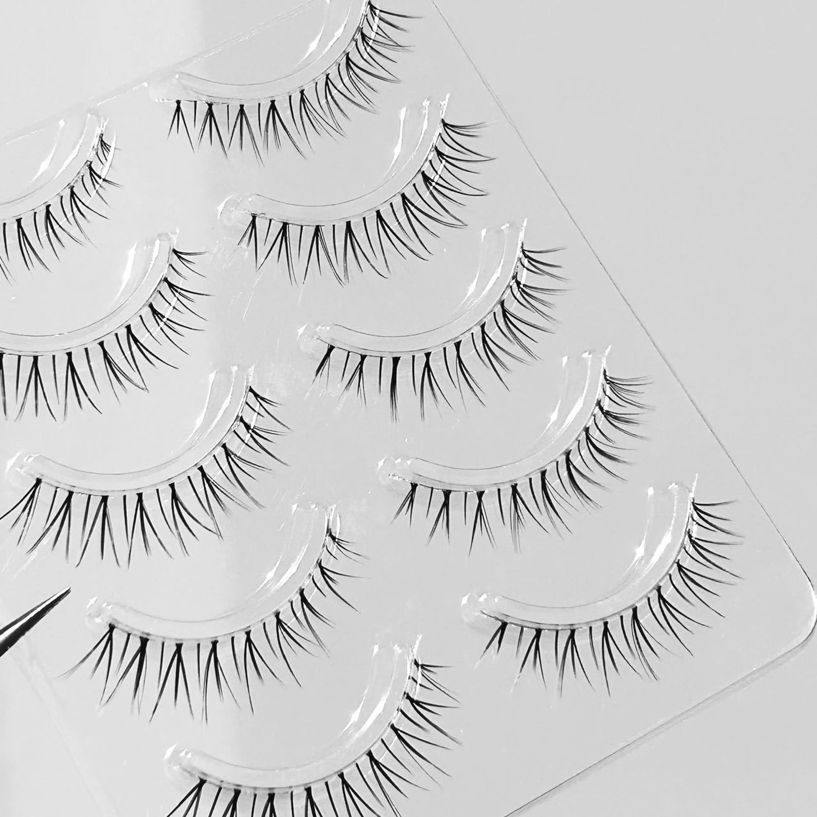 ขนตาปลอมแบบธรรมชาติ นุ่ม เบา รูปทรงตัววี ก้านใส สำหรับคอสเพลย์ ขนตาปลอมแบบเส้นหนา