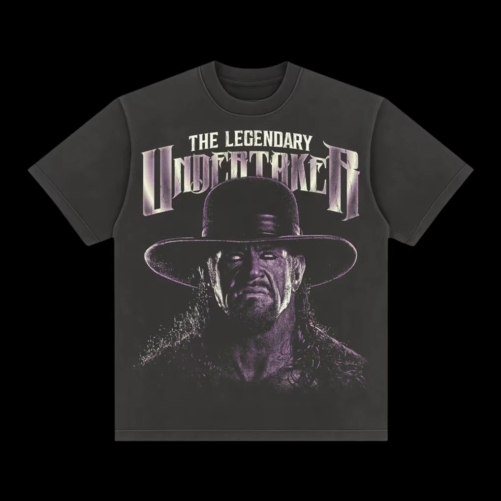 The Undertaker Tomb-Camiseta 100% de algodón para hombre, camisas con gráficos de retrato de gran tamaño, camiseta con cuello redondo Y2k para mujer 2026