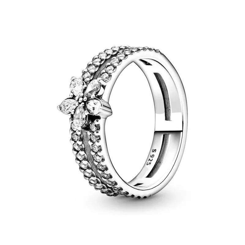 925 Silver Ring Crossover Pavé Triple Band Ring Sparkling Triple Band Ring For Women Engagement  Jewelry Anniversary Gift