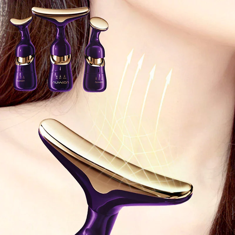 3 في 1 مدلك الوجه الرقبة الوجه تدليك العين مقدم مكركرنت تجديد الجلد مكافحة الشيخوخة جهاز التجميل أدوات التجميل #2