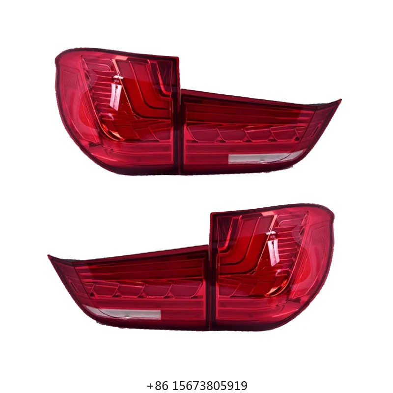 

for X5 F15 2014-2018 Taillights Dragon Scale Style Day Brake Light Clear Lens Rear Lamp Car Accessories