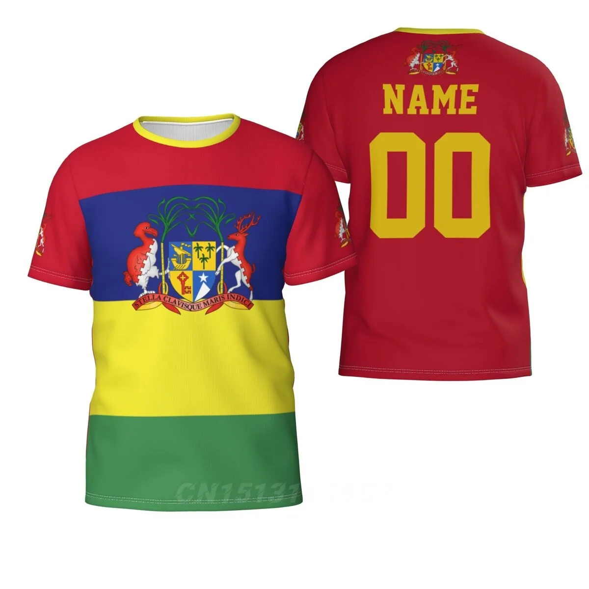 Футболка Мужская/женская с номером на заказ, 3d-футболка с флагом Маврикия, страной футболки, топы для футбола, поклонники футбола, подарок американского размера