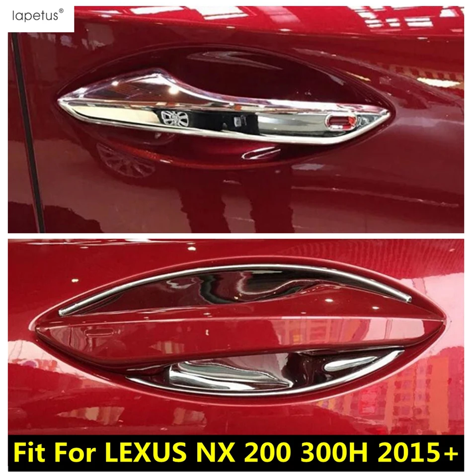 

ABS Chrome Side Car Door Handle Bowl Molding Decoration Cover Kit Trim Exterior Accessories For LEXUS NX 200 300h 2015 - 2020